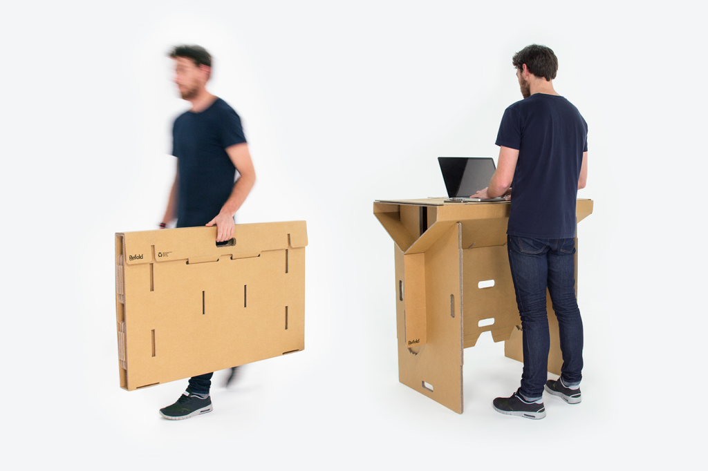 Flat-Pack Cardboard Standing Desk: Eco-Friendly Flexibility for the Home Office